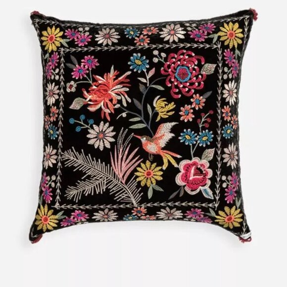 Johnny Was Tiarei Leggings Velvet Floral Embroidery Pants Black Legging XXL NEW - Picture 7 of 8